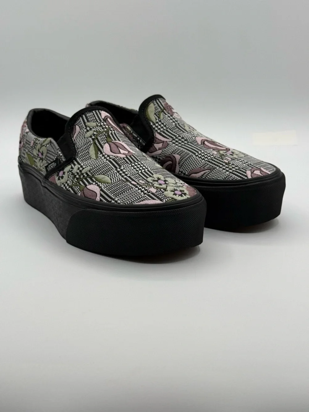 Vans Tapestry Floral Platform Slip-On Sneakers Chunky Sole Street Style Shoes - Picture 12 of 17